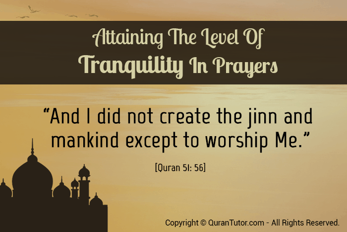 Tranquility in Prayers